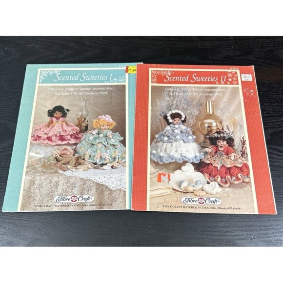 Vintage Lot of 2 SCENTED SWEETIES AIR FRESHENER DOLL PATTERN Booklets #351 & 352 - Picture 1 of 5